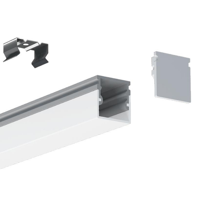 Square LED Channel Diffuser Aluminum Profile For 16mm LED Strips Square LED Channel Diffuser Aluminum Profile For 16mm LED Strips